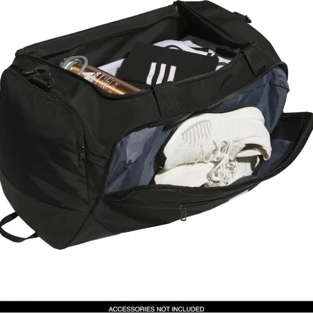 ADIDAS UNISEX DEFENDER 5 MEDIUM Duffel Gym SPORT Bag SHOE POCKET BLACK NEW $55